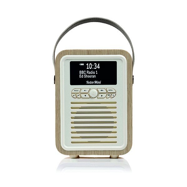 VQ Oak Retro mini radio met bluetooth