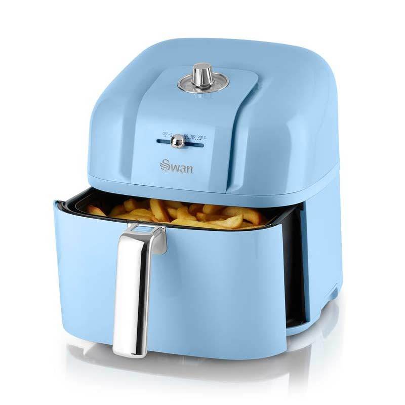 Swan Retro 6 Liter AirFryer Blauw 