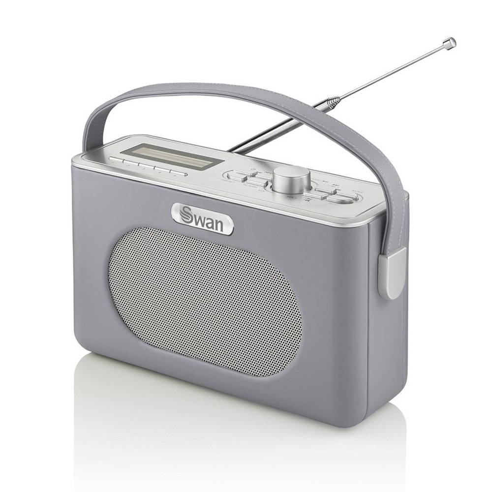 Swan Draagbare Retro Radio DAB+ Bluetooth Grijs