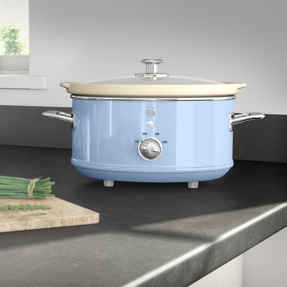 Swan Retro 3.5 L Slowcooker Blauw