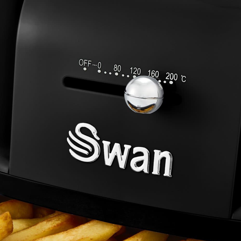 Swan Retro 6 Liter AirFryer Zwart 