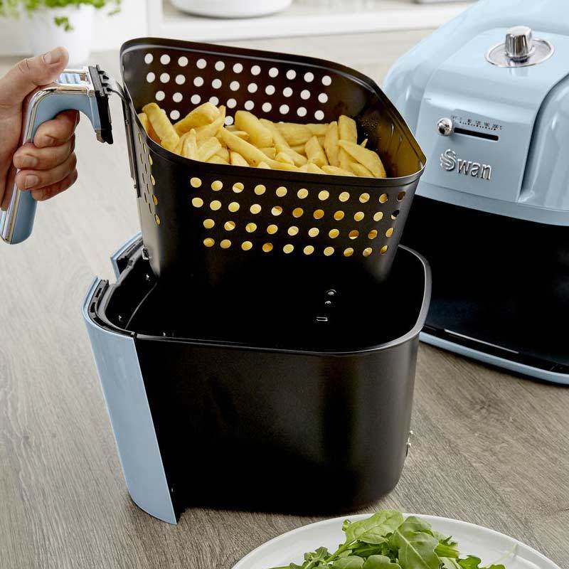 Swan Retro 6 Liter AirFryer Blauw 