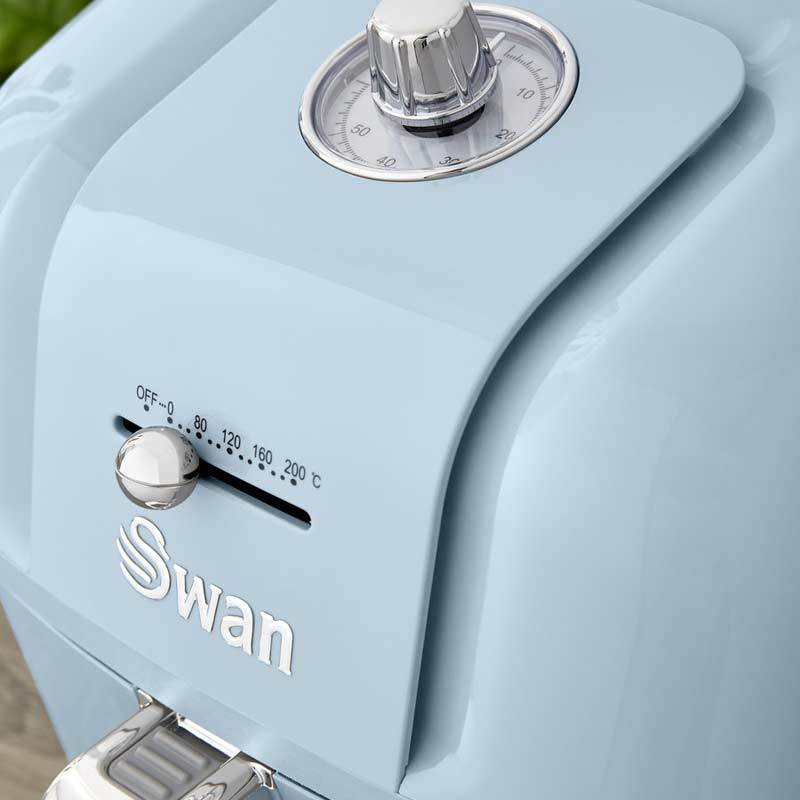 Swan Retro 6 Liter AirFryer Blauw 